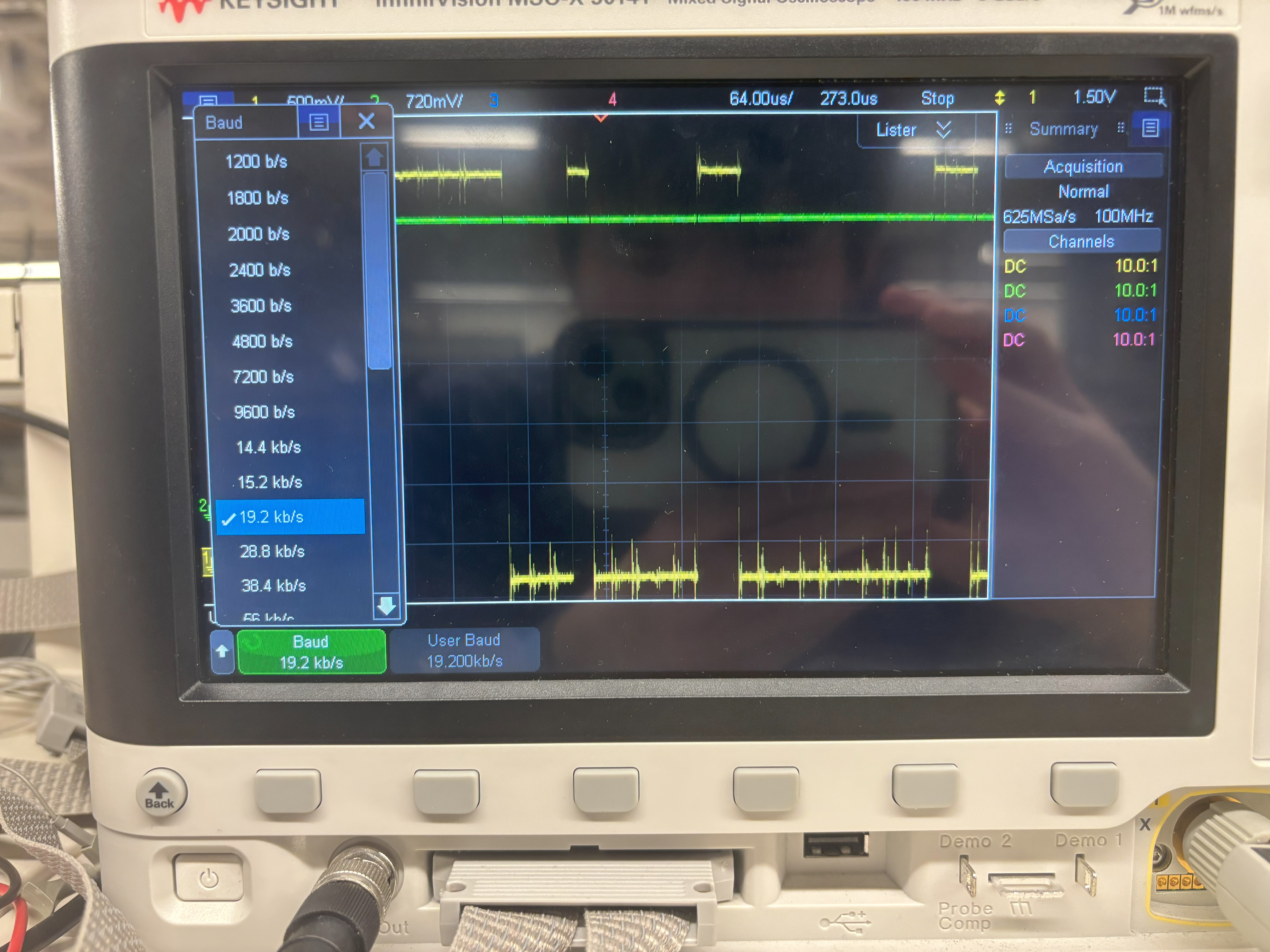 oscilloscope 19200 baud